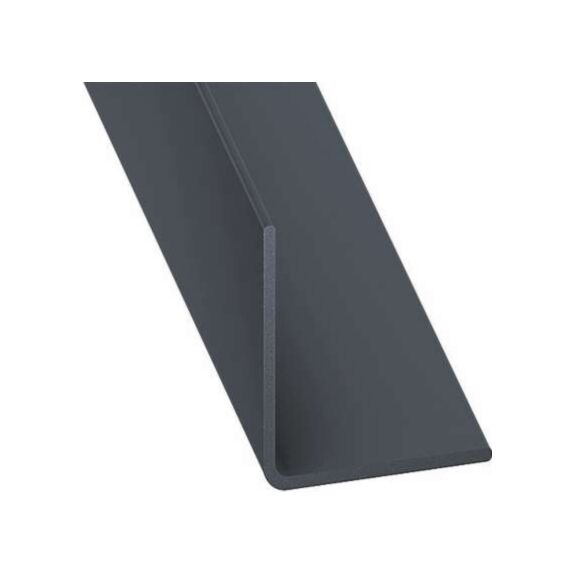 Cornière PVC 20x20mm 2,60m Gris Laqué