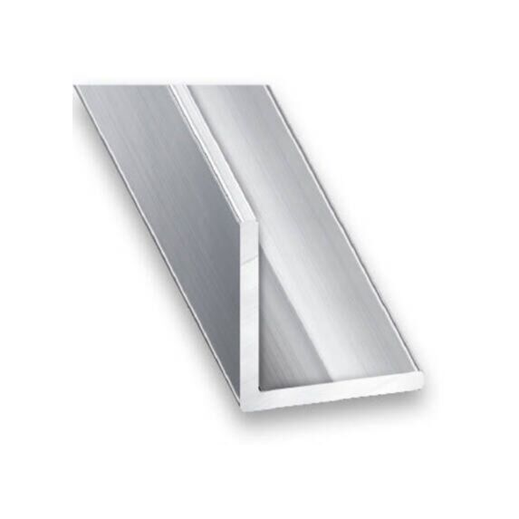 Profilé cornière aluminium anodisé argent 10x10x1,5mm-2,50m