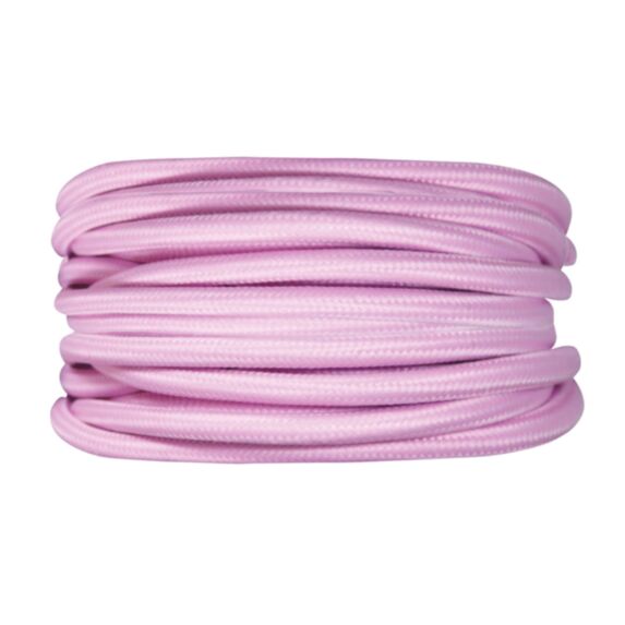 Câble tissu rose 3m - TIBELEC