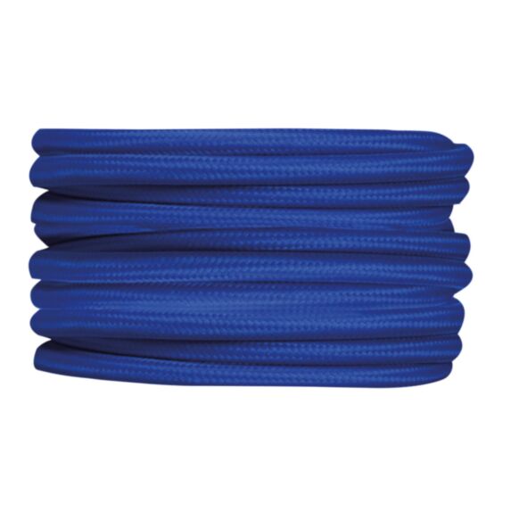 Câble tissu bleu roi 3m - TIBELEC 
