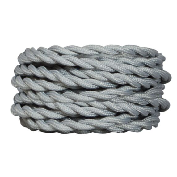 2 câbles tissu torsadés gris 3m - TIBELEC