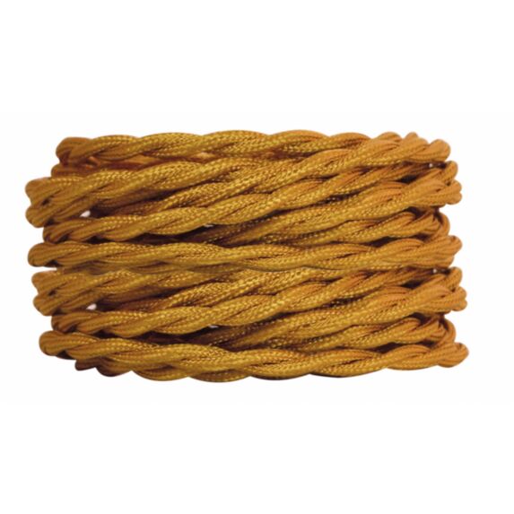 2 câbles tissu torsadés or antique 3m - TIBELEC