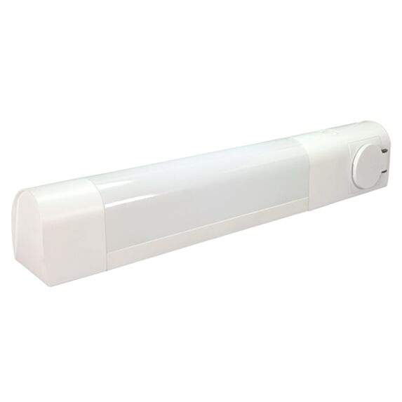 Applique pour tube s19 13w max+prise ip21 blanc