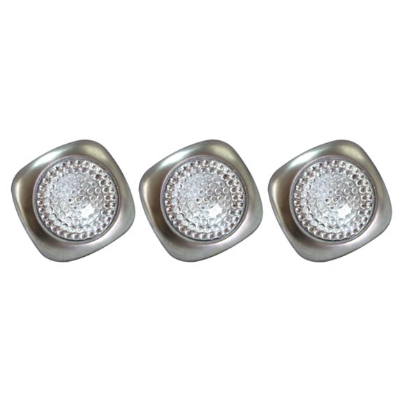 3 spots led 0,16w 9,5lm à piles argent