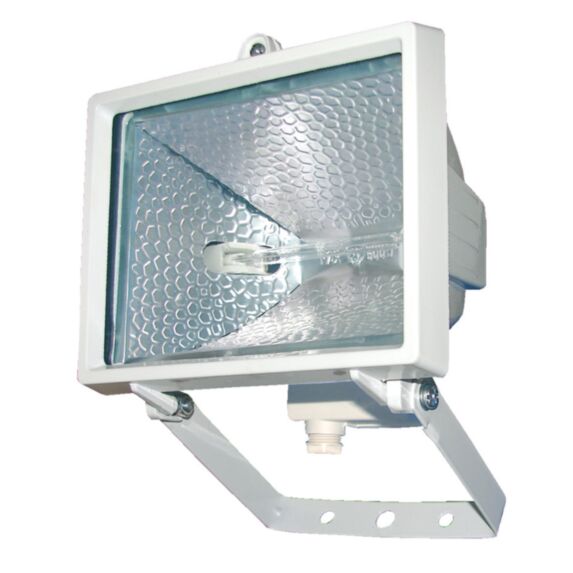 Projecteur extérieur éco-halogène 400 W coloris blanc - TIBELEC