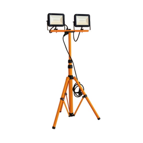 Double projecteur LED de chantier sur pied