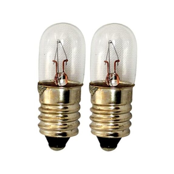 2 Ampoules spécial bloc de sécurité, Verre, E10 - TIBELEC