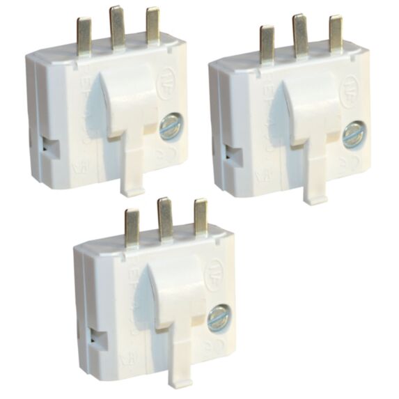 Lot de 3 fiches DCL 2 prises + terre pour boîte de centre