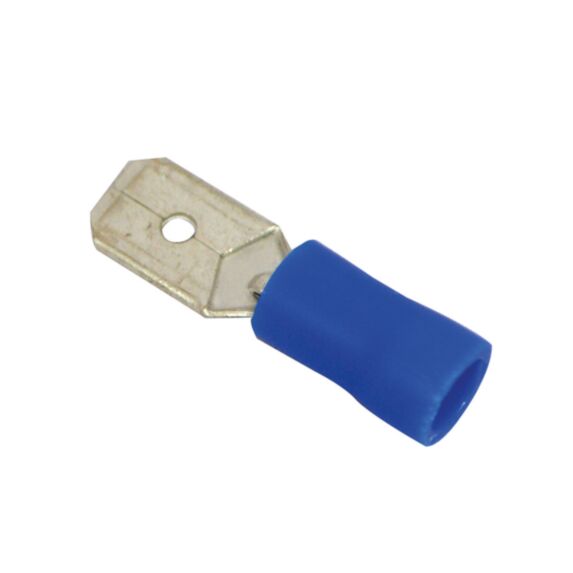 Cosses isolées languette mâle 6,3 mm bleu - TIBELEC