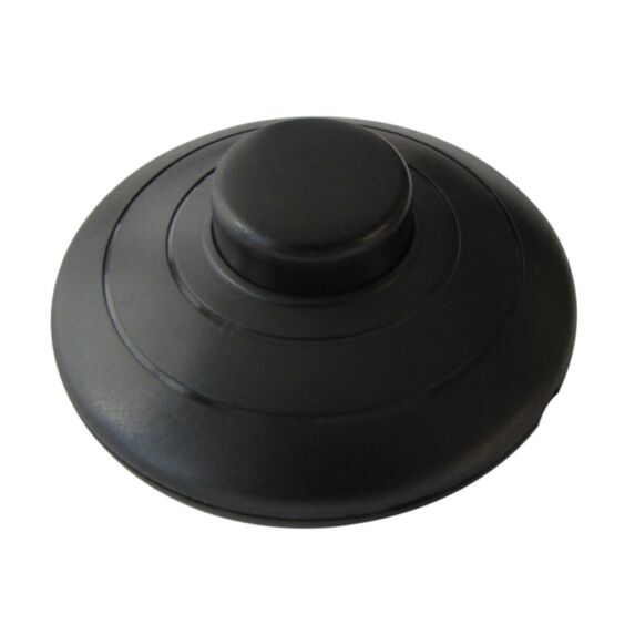 Interrupteur rond unipolaire noir - TIBELEC