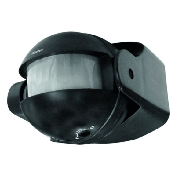 Détecteur de mouvement infrarouge noir - TIBELEC