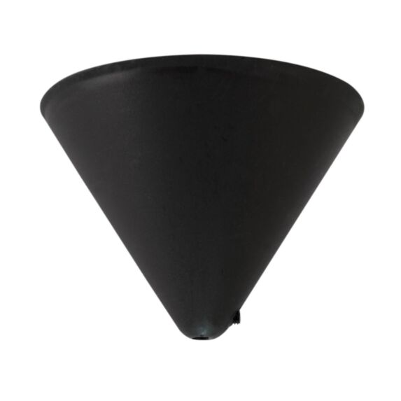 Pavillon cache-fils conique en plastique noir - D.125MM