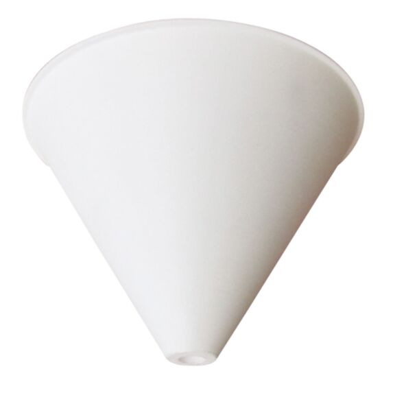 Pavillon cache-fil conique Ø125 x 85 mm plastique blanc - TIBELEC