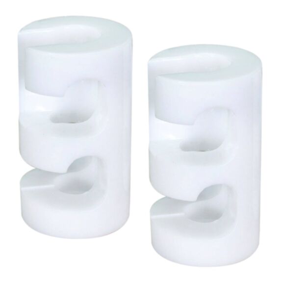 2 passes câbles plastique blanc - D.20MM