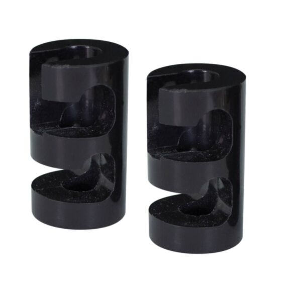 2 passes câbles plastique noir - D.20MM