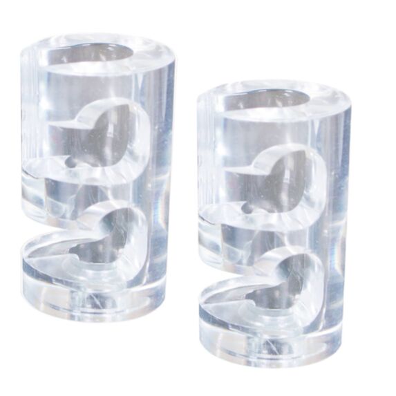 2 passes câbles plastique translucide - D.20MM