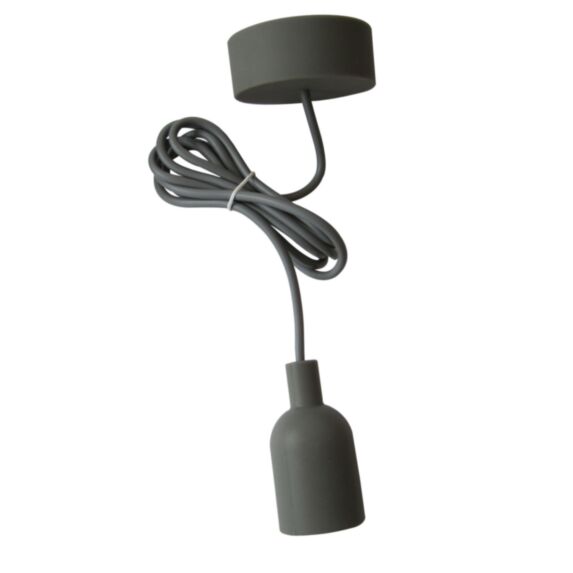 monture silicone grise douille e27 - TIBELEC
