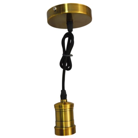 Monture métal E27 et fil tissu - TIBELEC