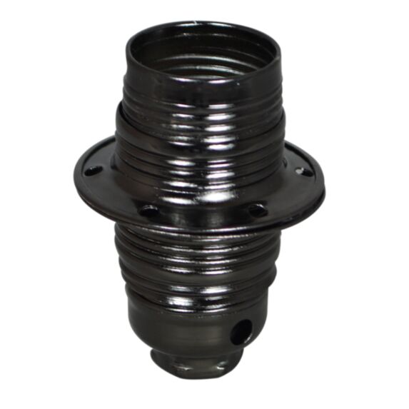 Douille E14 métal noir chromé - TIBELEC