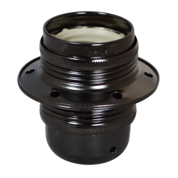 Douille E27 métal noir chromé - TIBELEC