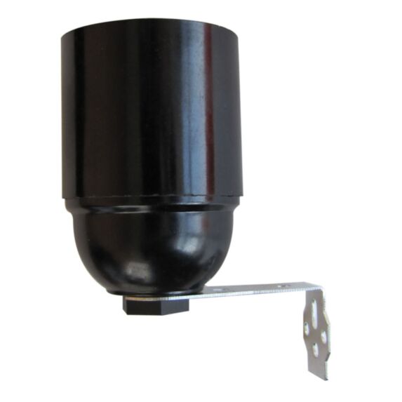 douille e27 bakélite lisse avec support équerre - TIBELEC