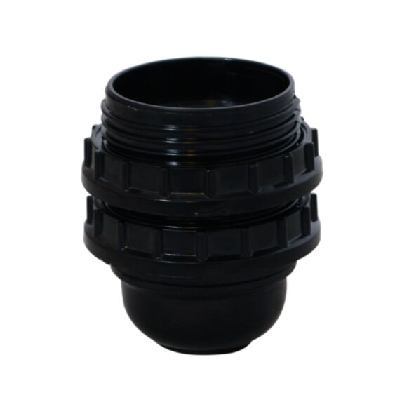 Douille E27 toute filetée noire - TIBELEC