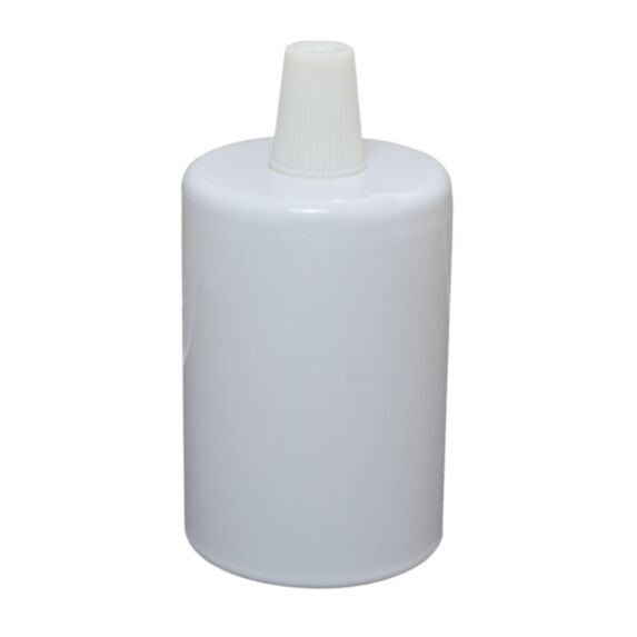 Douille E27 avec cache-douille métal blanc - TIBELEC