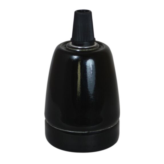 Douille E27 céramique noire - TIBELEC