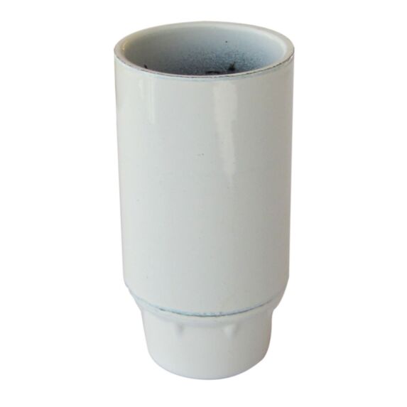 Douille E14 bakélite lisse blanche - TIBELEC