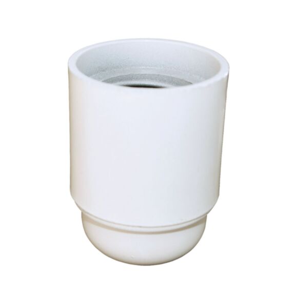 Douille E27 lisse blanc - TIBELEC