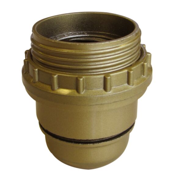 Douille E27 demi-filetée or + bague - TIBELEC