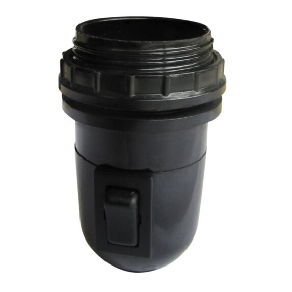 douille e27 noire en bakélite avec interrupteur - TIBELEC