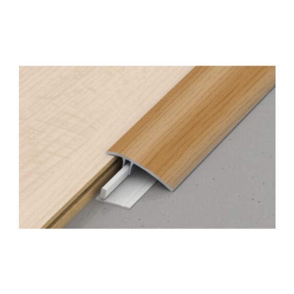 Barre de seuil multiniveau fixation invisible alu plaxé hêtre 270cm - DINAC