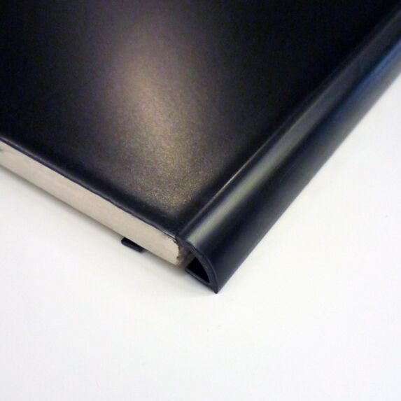 1/4 rond ouvert 6 pvc noir 2.5m - DINAC
