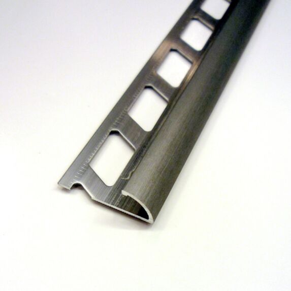 1/4 rond ouvert 12 mm alu anodisé nickel satiné 2.5m - DINAC