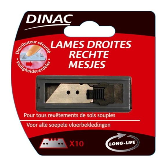 Lame droite etui de 10