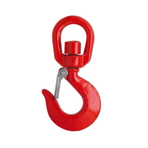 Crochet de levage à émerillon et linguet de sécurité
