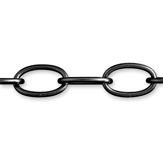 Chaine lustrerie oval 3.8mm noir