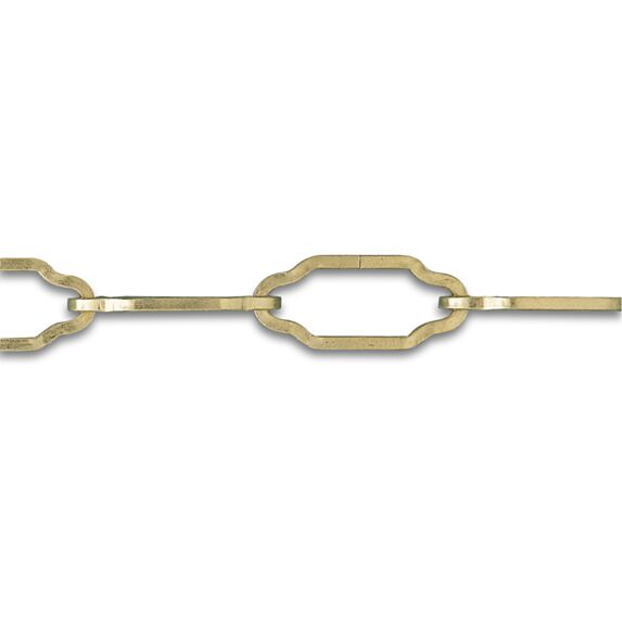 Chaîne lustrerie Acier carré laitonné 10kg Ø2mm