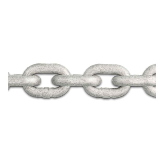 Chaîne soudée nautique - Acier galvanisé à chaud - Charge de travail indicative 630 kg - Diamètre 8 mm - Bobine de 12 m