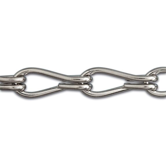 Chaîne double torsion Acier nickelé 5kg Ø1,4mm