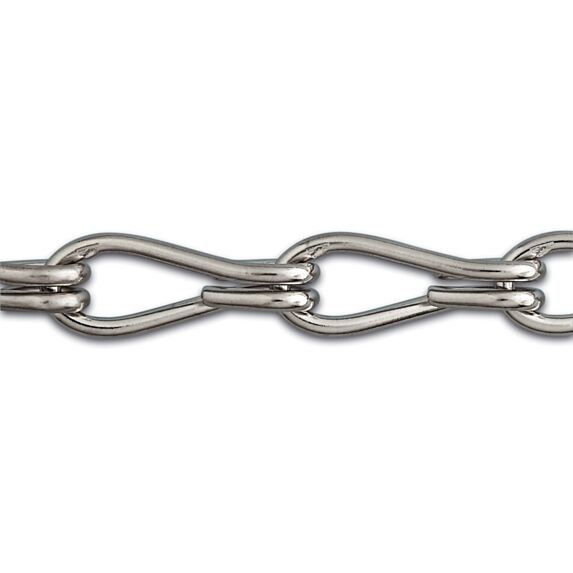Chaîne double torsion Acier nickelé 5kg Ø1,6mm