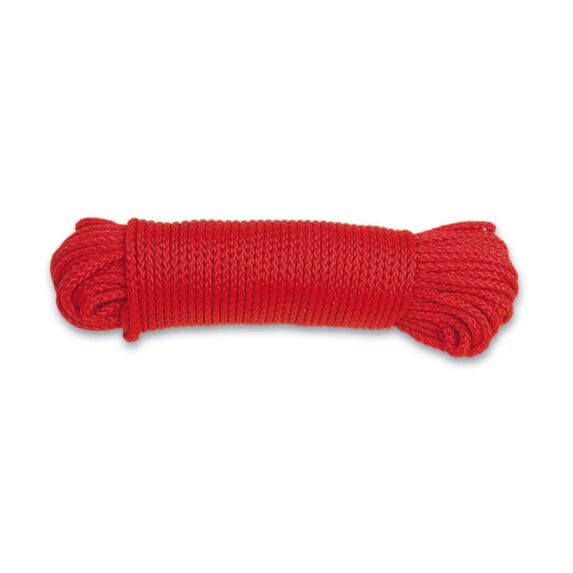 Corde tressée rouge ∅ 3 mm L.20 m - CHAPUIS