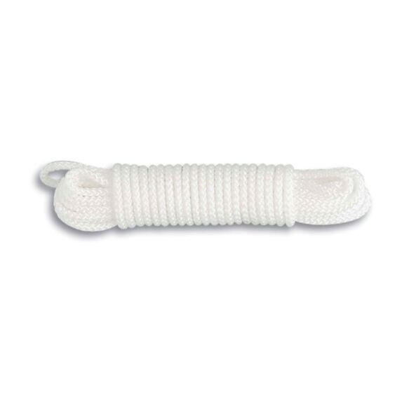 Corde polyamide tressée 1,5 T D 10 mm L 10 m Blanc - CHAPUIS