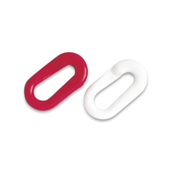 2 fausses mailles de jonction plastique rouge et blanc pour