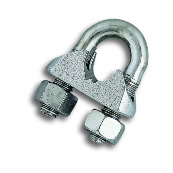 2 serre-câbles étrier Acier zingué Pour câble Ø 3/4mm