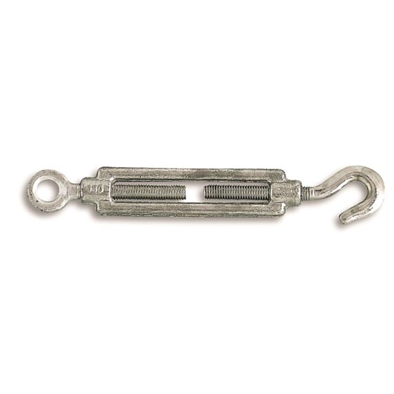 Tendeur 1œil 1crochet acier zingué 60k Pour câble Ø6mm