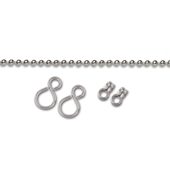 Chaine non soudée boule en laiton (vendu au mètre) - CHAPUIS