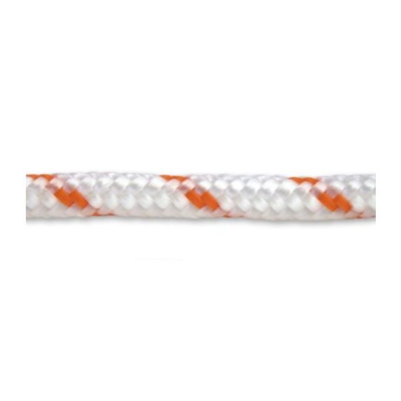 Drisse tressée polypropylène blanc/orange Ø 10mm résistance