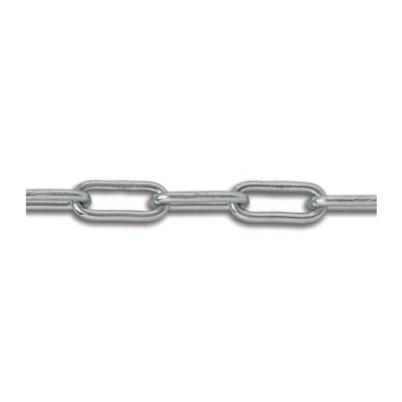 Chaîne droite soudée maille longue acier zingué Ø 2,5mm rési
